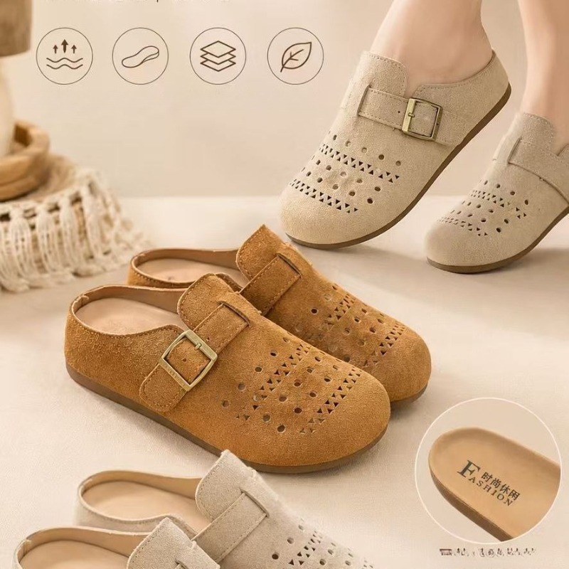 Men'S Shoes Slip On - Kadın Yazlık Kalın Tabanlı Terlik Açık