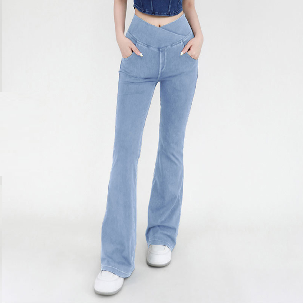 Men'S Shoes With Jeans - Kadınlar için Yoga kot kot pantolon