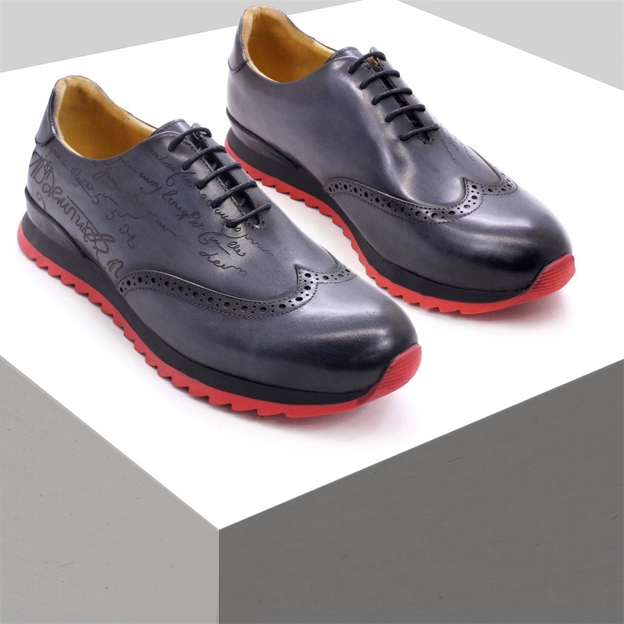 Oxford Brogue Leather - Lüks Tasarımcı erkek Oxford Spor Ayakkabı