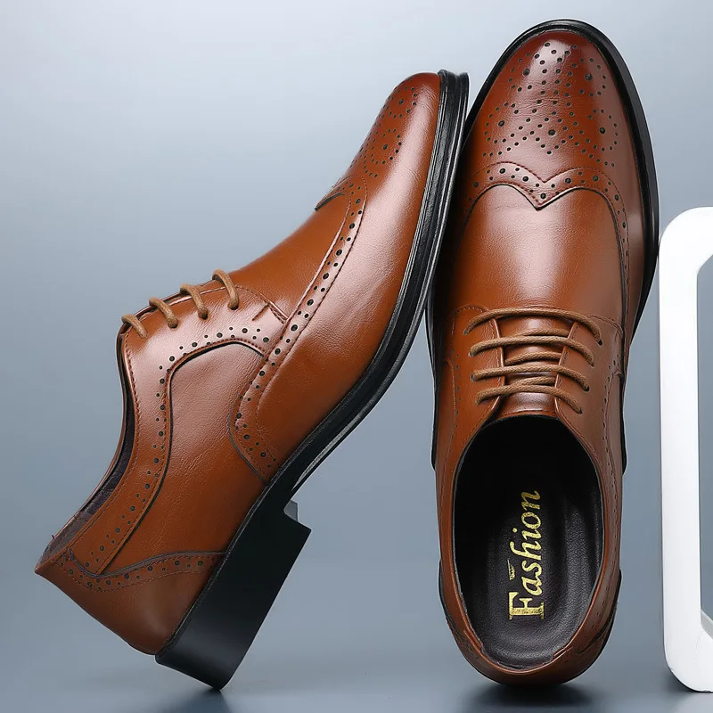 Oxford Brogue Leather - Oxford Ayakkabı Hakiki Dana Derisi Deri