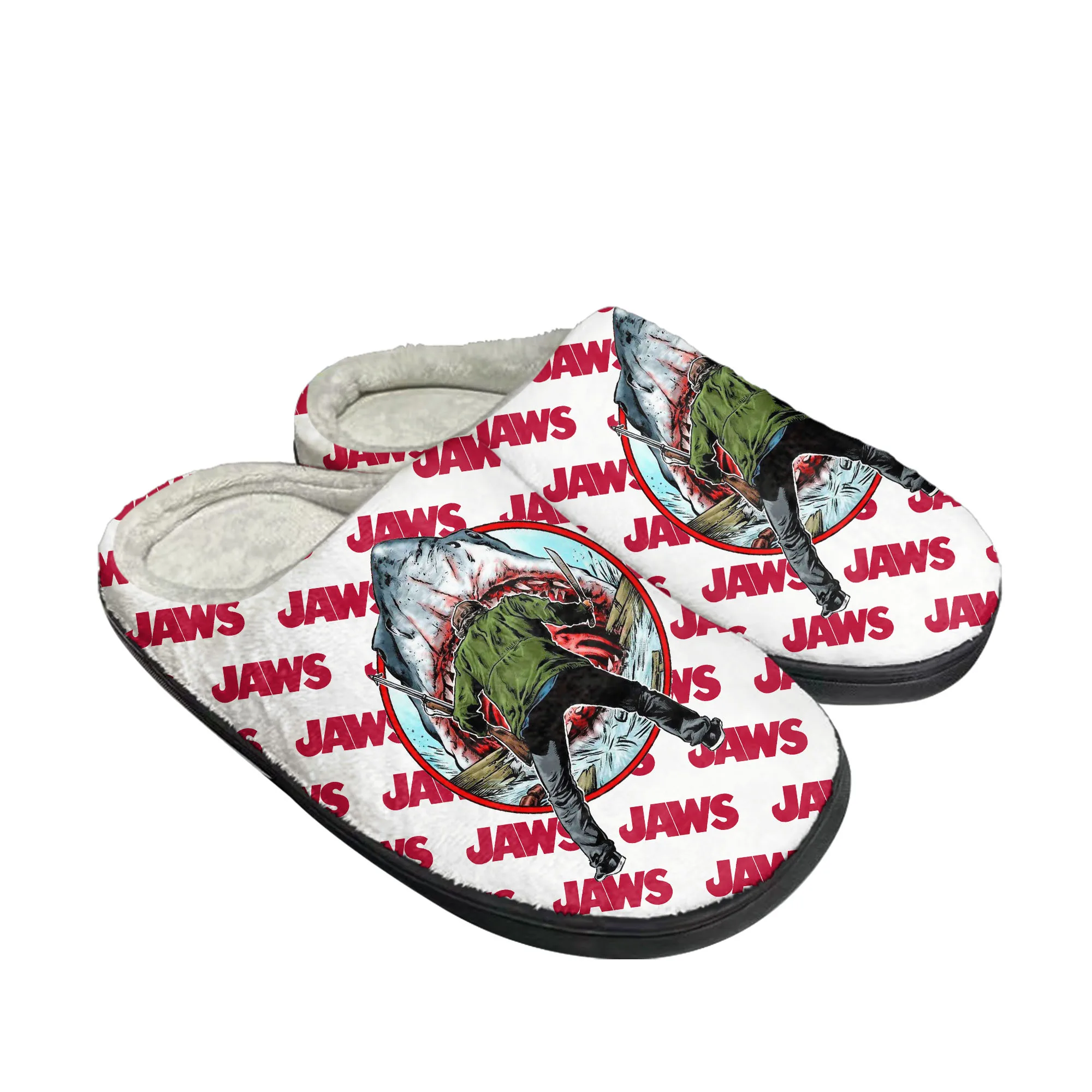 Men Shoes Winter - Jaws Film Köpekbalığı Ev pamuk terlikler