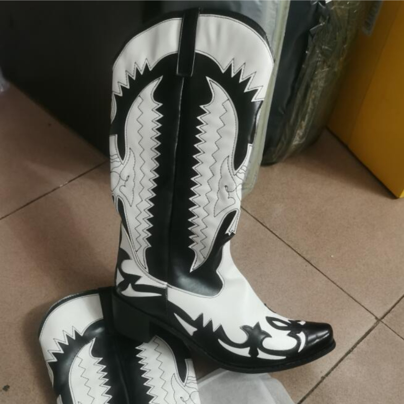 Men Shoes Size 46 - 2027 Moda Yeni Erkek Kovboy Botları