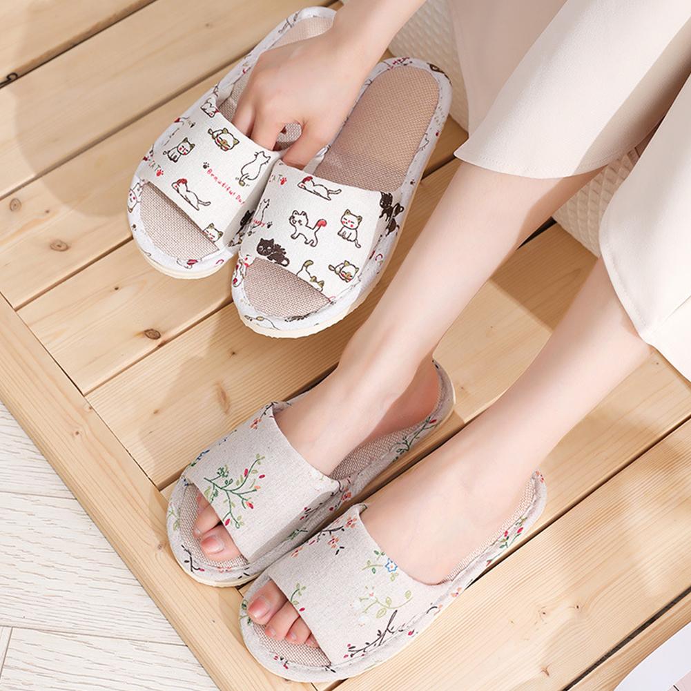 Men'S Shoes Slip On - Kadın Keten Terlik Ev Terliği Yazlık