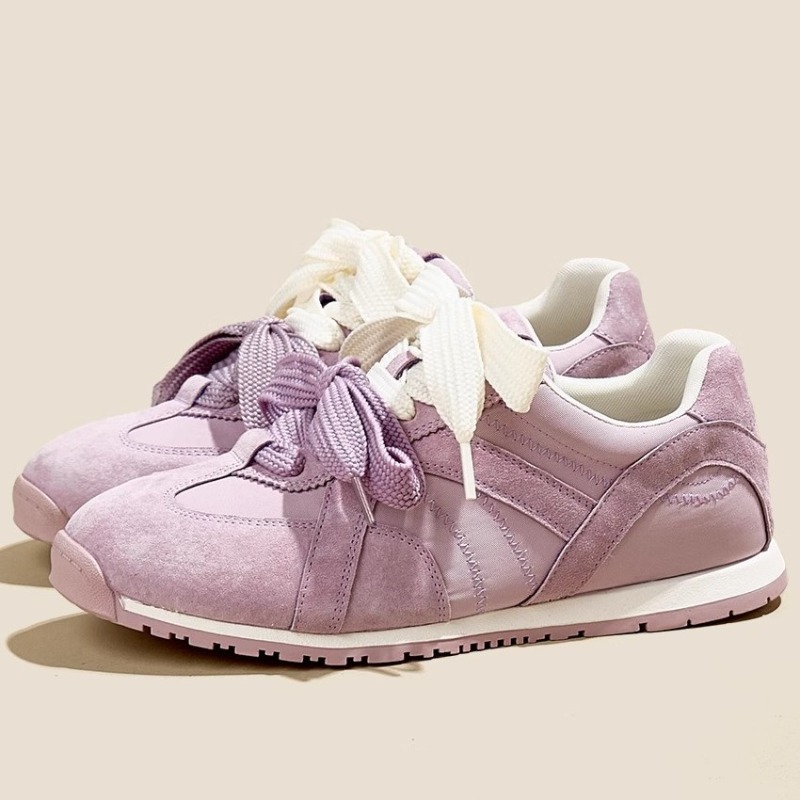 Casual Sneaker Low - Mor Hakiki Deri Günlük Kadın Ayakkabıları