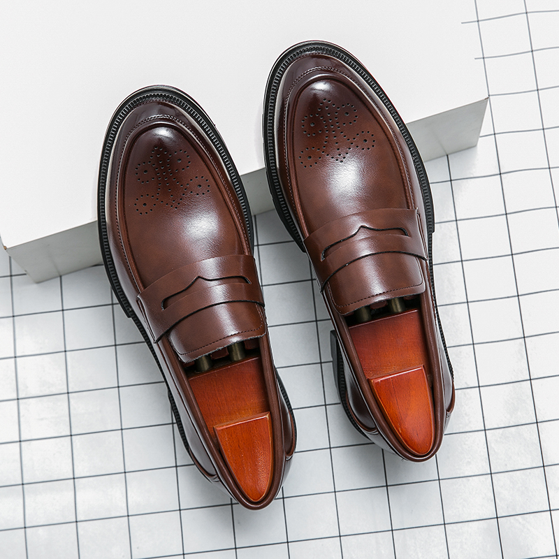 Oxford Brogue Leather - Klasik Brogue Erkek Deri Ayakkabıları Düğün