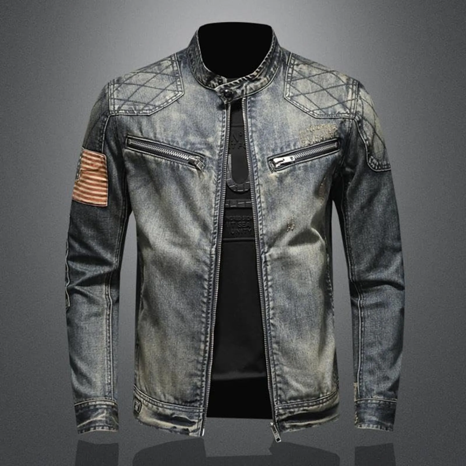 Vintage Denim Ceket Zip Stand  - Men'S Shoes With Jeans incelemesi ve fiyatı
