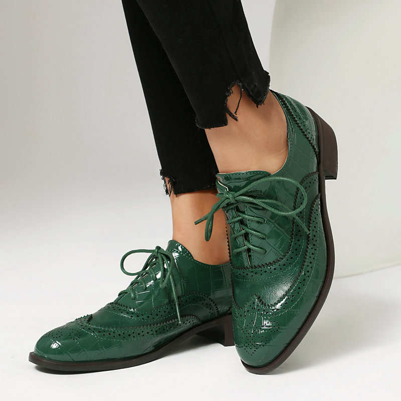 Kadın Taş Baskılı Brogue Oxfor - Oxford Brogue Leather incelemesi ve fiyatı