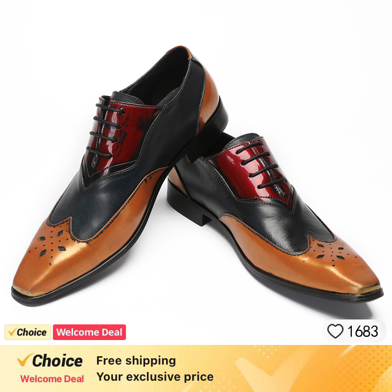 Lüks erkek OXFORD ayakkabı siy - Oxford Brogue Leather incelemesi ve fiyatı