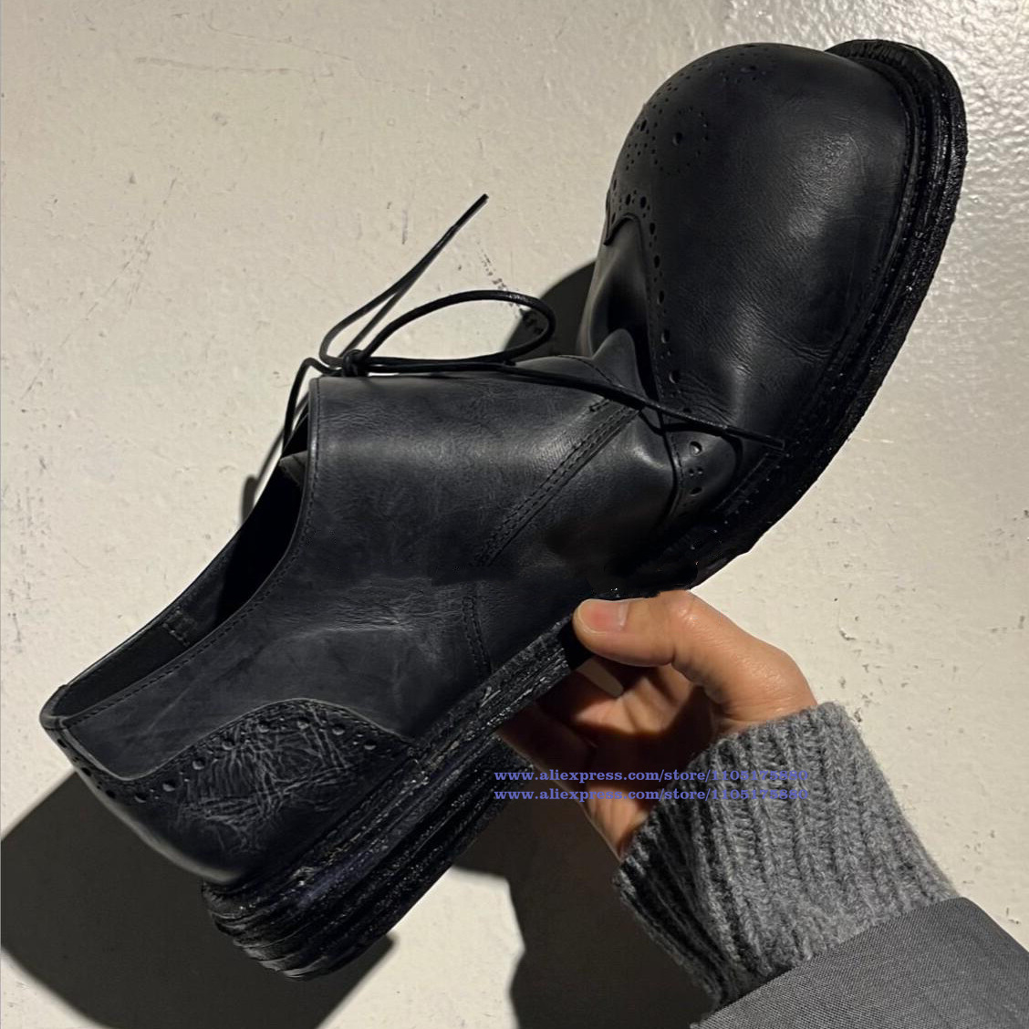 Vintage Siyah Deri Brogue Bağc - Oxford Brogue Leather incelemesi ve fiyatı