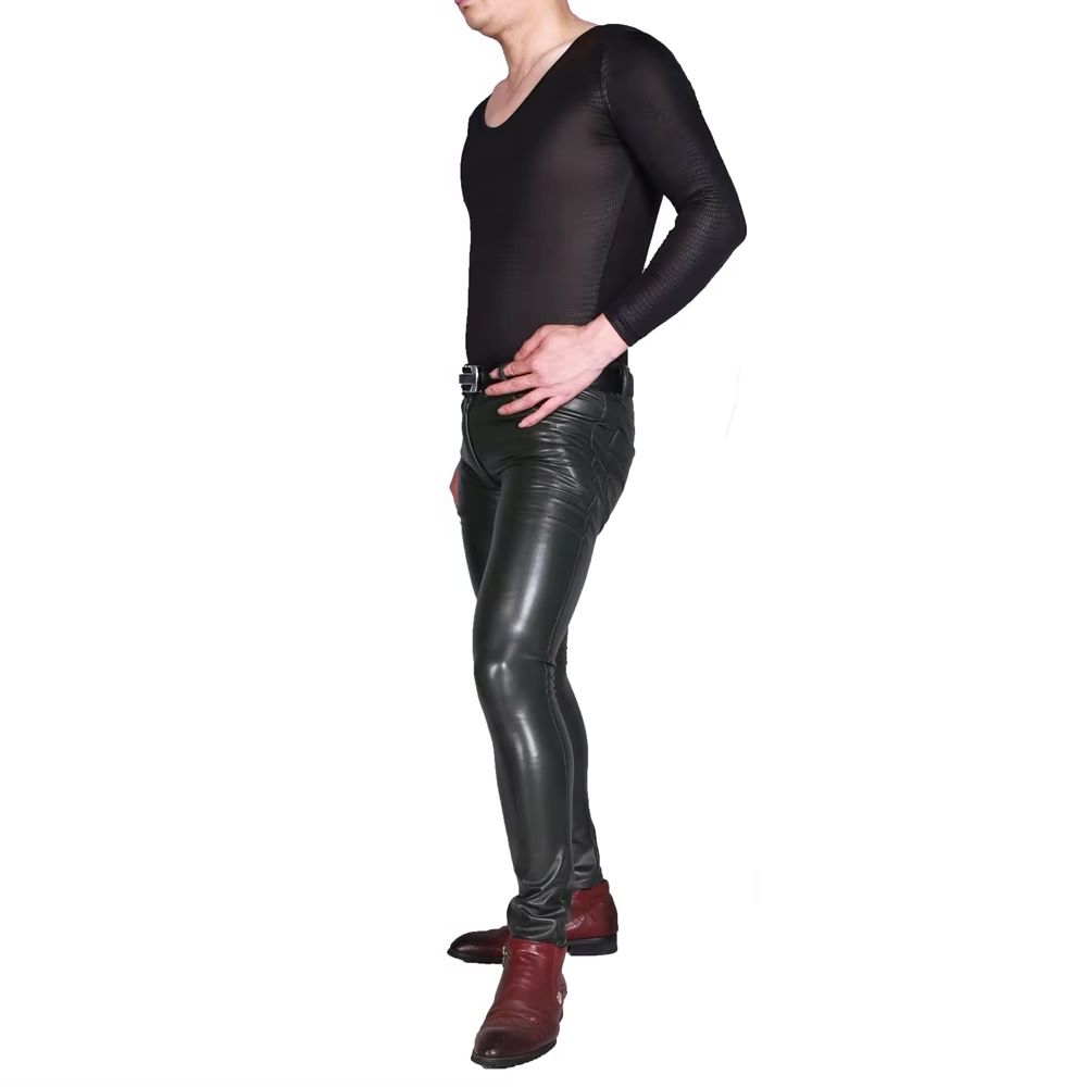 Erkek Punk PU Suni Deri Pantol - Men'S Shoes With Jeans incelemesi ve fiyatı