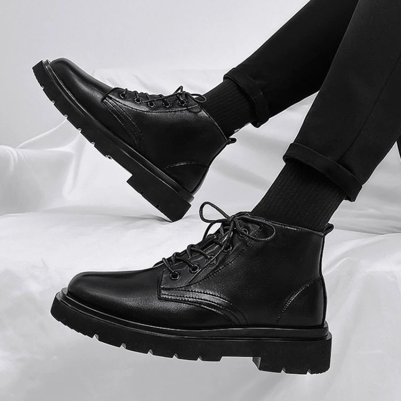 Deri Siyah Erkek Yüksek Bilekl - Men'S Shoes Increase Height incelemesi ve fiyatı