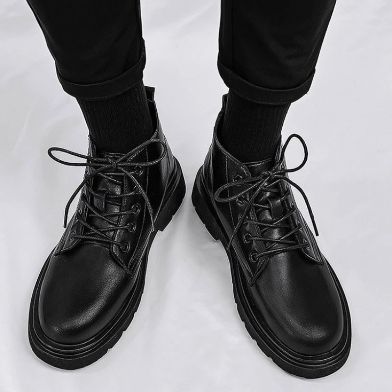 Deri Siyah Erkek Yüksek Bilekl - Men'S Shoes Increase Height incelemesi ve fiyatı