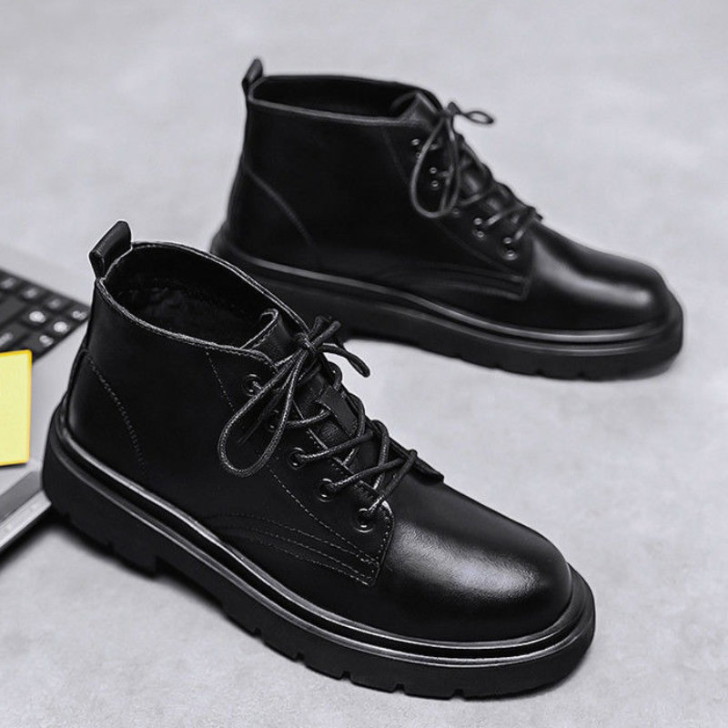 Deri Siyah Erkek Yüksek Bilekl - Men'S Shoes Increase Height incelemesi ve fiyatı