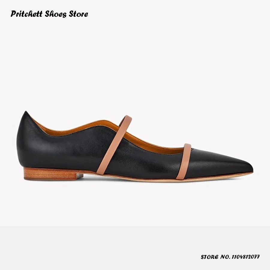 Kadın Çift Bantlı Deri Bale Ba - Men'S Shoes Slip On incelemesi ve fiyatı