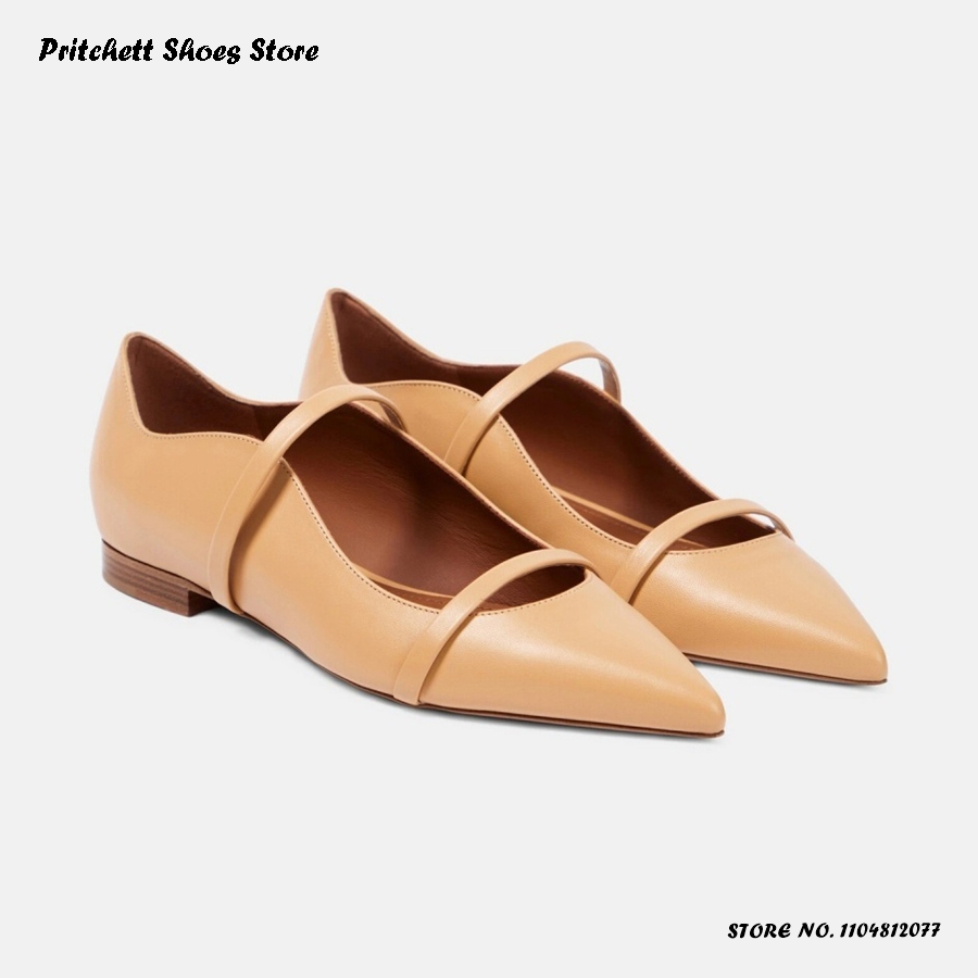 Kadın Çift Bantlı Deri Bale Ba - Men'S Shoes Slip On incelemesi ve fiyatı