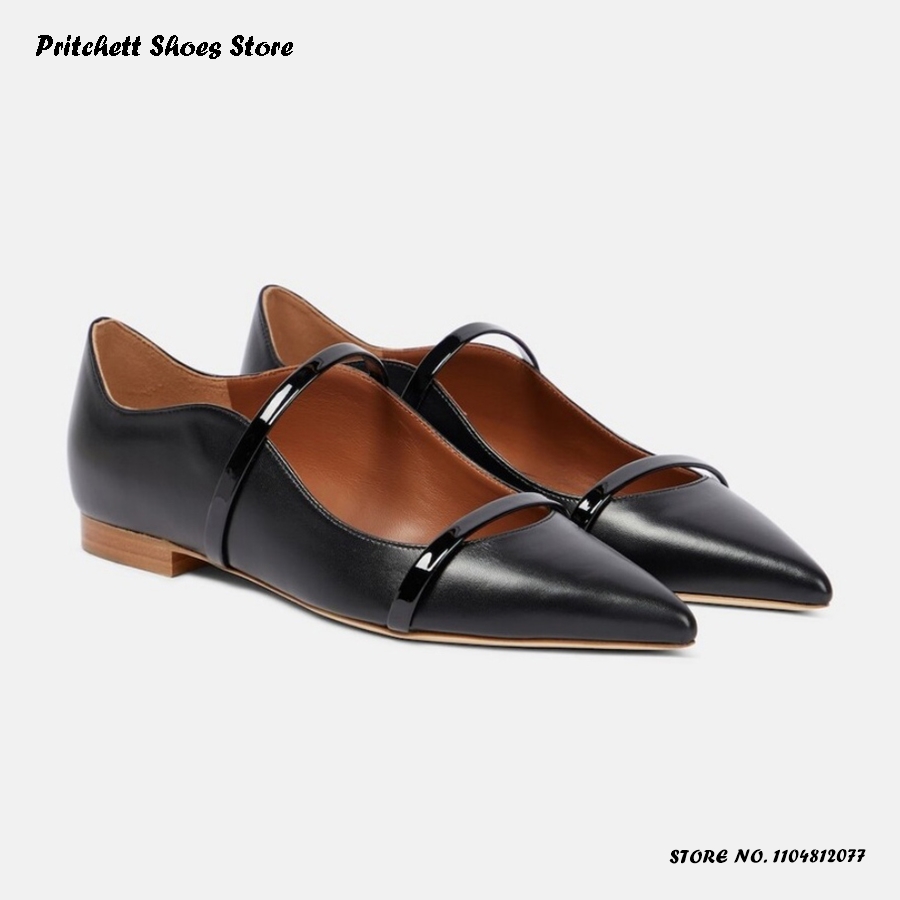 Kadın Çift Bantlı Deri Bale Ba - Men'S Shoes Slip On incelemesi ve fiyatı