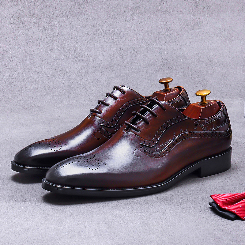 Erkek Vintage Yazılı Desenli B - Oxford Brogue Leather incelemesi ve fiyatı