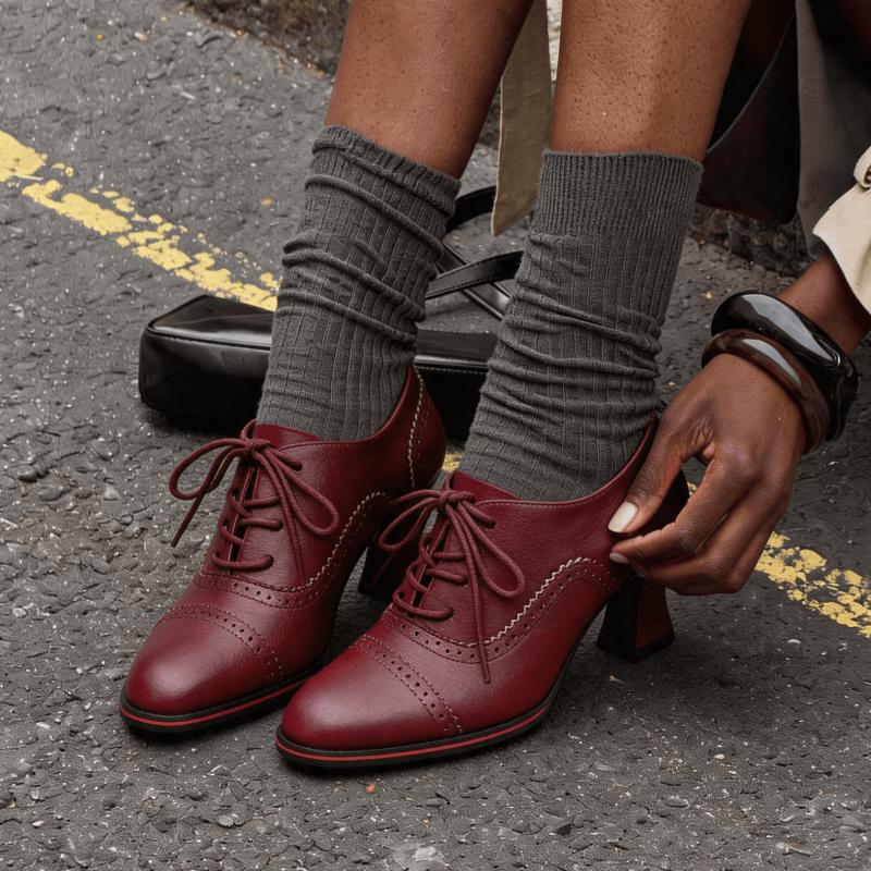 Kadın Suni Deri Brogue Oxford  - Oxford Brogue Leather incelemesi ve fiyatı