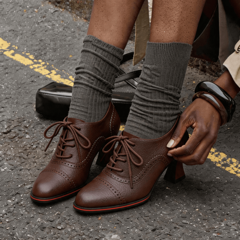 Kadın Suni Deri Brogue Oxford  - Oxford Brogue Leather incelemesi ve fiyatı