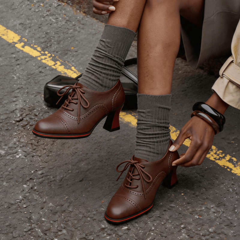 Kadın Suni Deri Brogue Oxford  - Oxford Brogue Leather incelemesi ve fiyatı